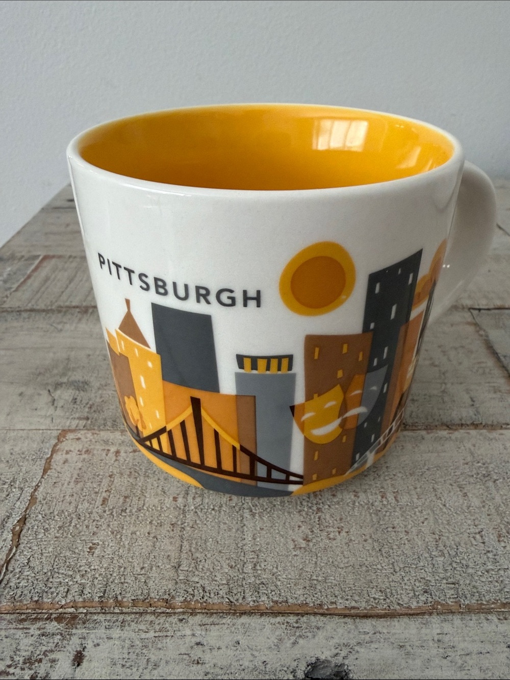 Starbucks You Are Here Collection Pittsburgh Skyline Mug 14oz